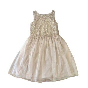 Gap Rose Gold Sequin Tulle Dress Size XL/12